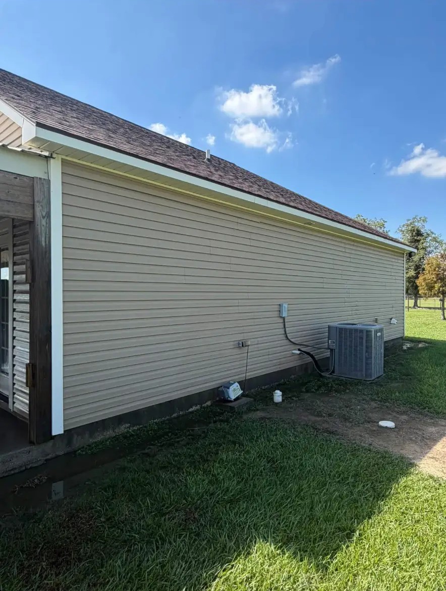 Vinyl siding — green algae gone — after